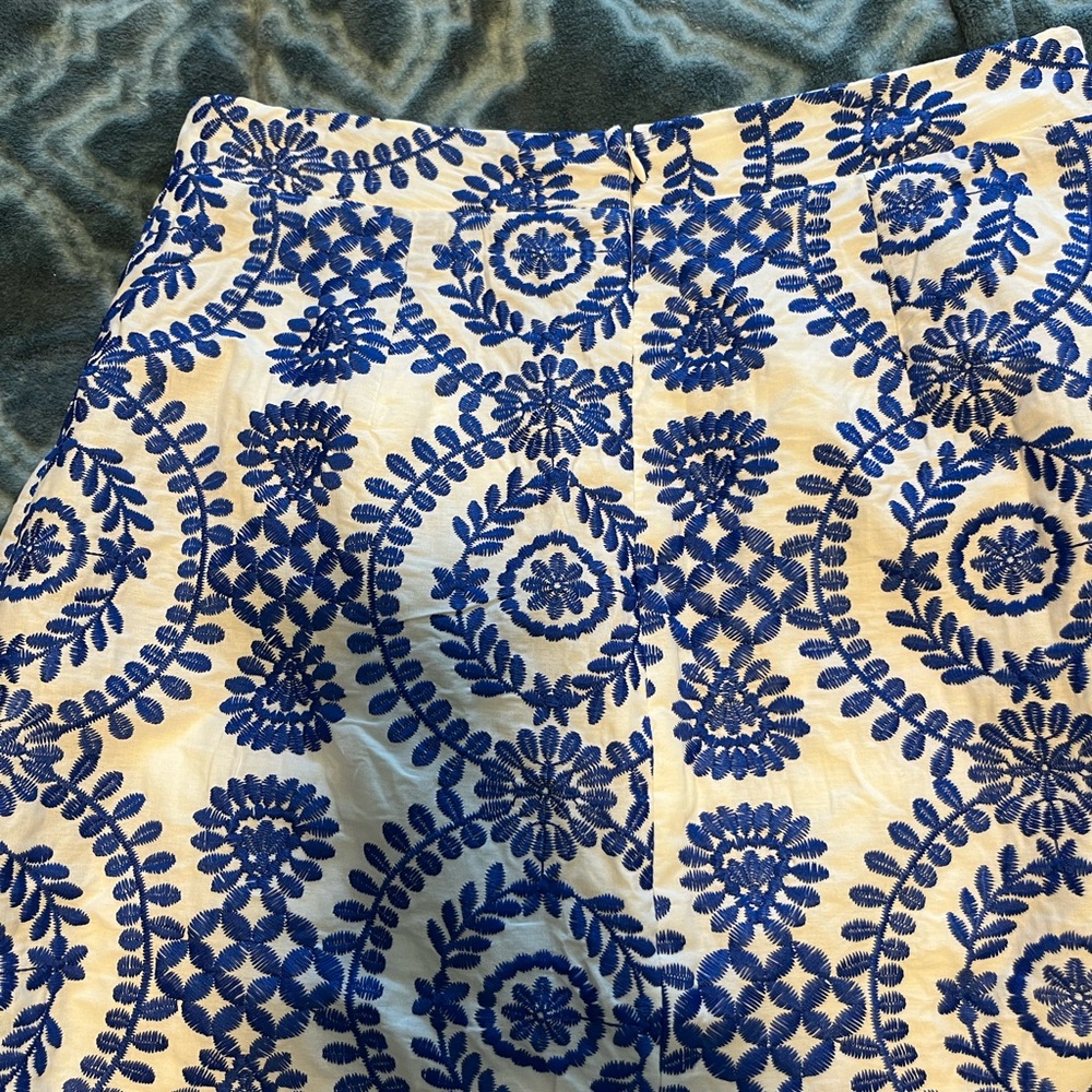 Amazon Women's A-Line Skirt in Blue and White